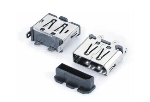 Display Port20Pin直立式母座無卷邊H=13.00MM