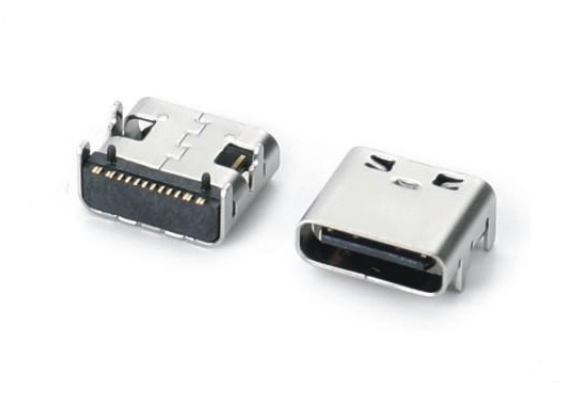USB TYPE-C 16P母座板上SMT L=7.35MM